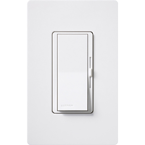 Lutron DV-10PH-WH Diva Incandescent 1000 W White Clamshell Dimmer Lutron DV-10PH-WH Diva Incandescent 1000 W White Clamshell Dimmer