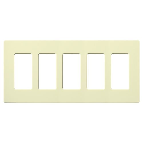 Lutron Electronics CW-5-AL 5-Gang 5-Dimmer Almond Polycarbonate Standard Designer Wallplate Lutron Electronics CW-5-AL 5-Gang 5-Dimmer Almond Polycarbonate Standard Designer Wallplate