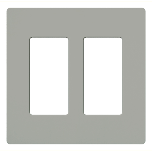 Lutron Electronics CW-2-GR 2-Gang 2-Dimmer Gray Polycarbonate Standard Designer Wallplate Lutron Electronics CW-2-GR 2-Gang 2-Dimmer Gray Polycarbonate Standard Designer Wallplate