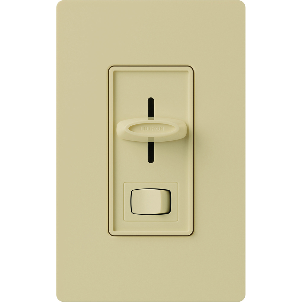 Lutron S-600PH-IV 600 W 120 VAC Ivory 1-Pole Incandescent/Halogen Preset Slide Dimmer with Rocker Switch Lutron S-600PH-IV 600 W 120 VAC Ivory 1-Pole Incandescent/Halogen Preset Slide Dimmer with Rocker Switch