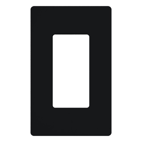 Lutron CW-1-BL 1-Gang Black Polycarbonate Standard 1-Dimmer Designer Wallplate Lutron CW-1-BL 1-Gang Black Polycarbonate Standard 1-Dimmer Designer Wallplate