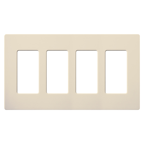 Lutron CW-4-LA 4-Gang Light Almond Polycarbonate Standard 4 Dimmer Designer Wallplate Lutron CW-4-LA 4-Gang Light Almond Polycarbonate Standard 4 Dimmer Designer Wallplate