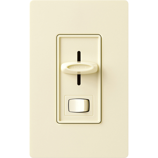 Product image for Lutron S-600P-AL 1-Pole 120 VAC 600 W Almond Incandescent/Halogen Preset Slide Dimmer with On-Off Switch