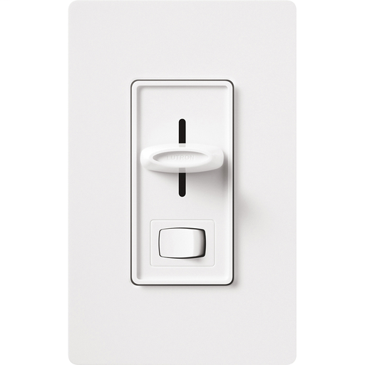 Product image for Lutron Electronics S-603PH-WH 600 W 120 VAC White 3-Way Incandescent/Halogen Preset Slide Dimmer with Rocker Switch