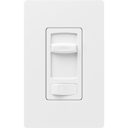 Lutron CT-600P-WH 1-Pole 120 VAC 600 VA White Rocker Switch with Linear Slide Incandescent/Halogen Dimmer