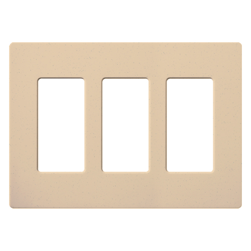 Product image for Lutron Electronics SC-3-DS 3-Gang Desert Stone Polycarbonate Standard Designer Wallplate