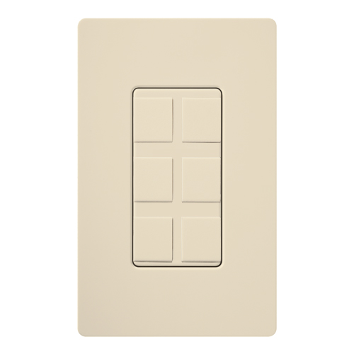 Product image for SIX PORT FRAME W/BLANKS SATIN COLOR ES