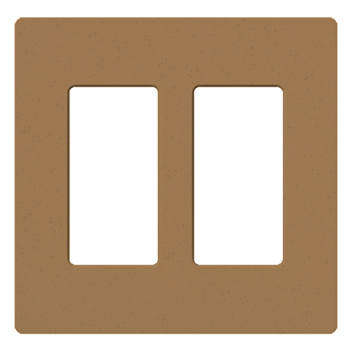 Product image for Lutron Electronics SC-2-TC 2-Gang Terracotta Polycarbonate Standard Designer Wallplate