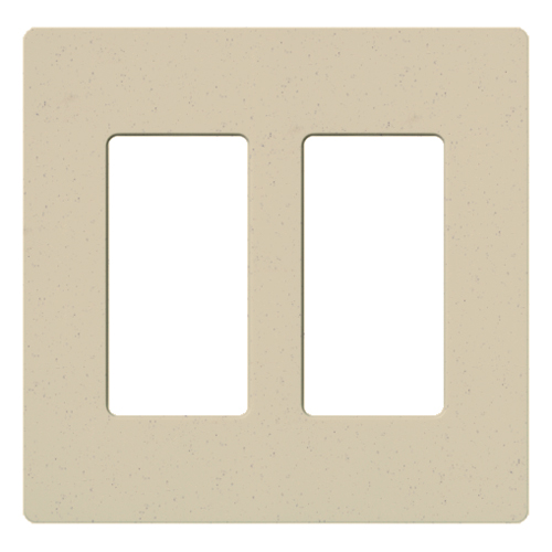 Product image for Lutron Electronics SC-2-ST 2-Gang Stone Polycarbonate Standard Designer Wallplate