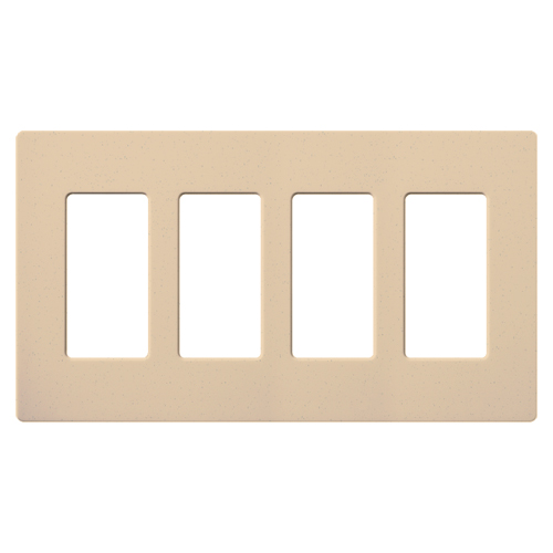 Product image for Lutron SC-4-DS 4-Gang Desert Stone Polycarbonate Standard Designer Wallplate