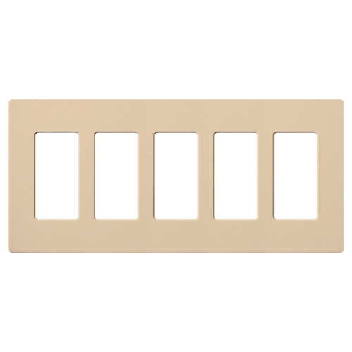 Product image for Lutron Electronics SC-5-DS 5-Gang Desert Stone Polycarbonate Designer Wallplate
