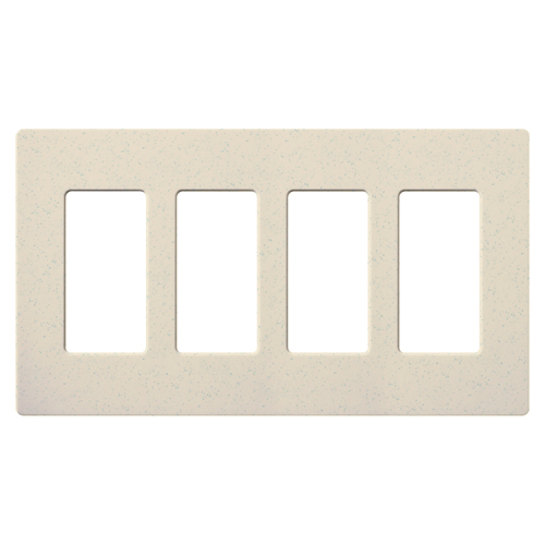 Product image for Lutron Electronics SC-4-LS 4-Gang Limestone Polycarbonate Standard Designer Wallplate