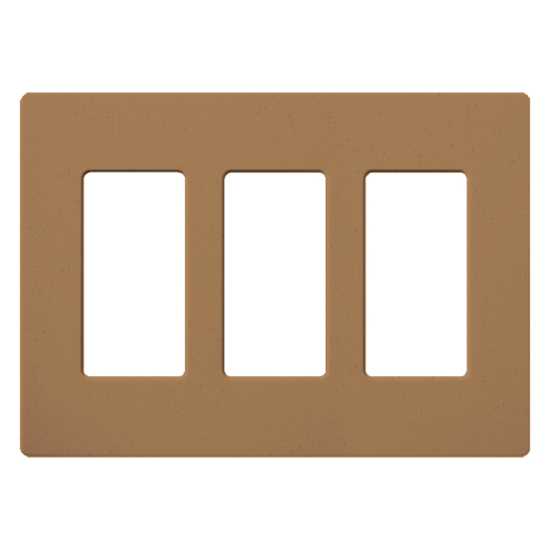 Product image for Lutron Electronics SC-3-TC 3-Gang Terracotta Polycarbonate Standard Designer Wallplate