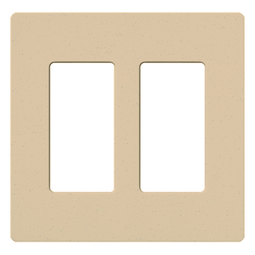 Product image for Lutron Electronics SC-2-DS 2-Gang Desert Stone Polycarbonate Standard Designer Wallplate