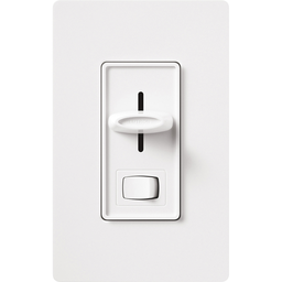 Product image for Lutron S-600P-WH 600W Single Pole Incandescent/Halogen SKYLARK Slide Dimmer - White