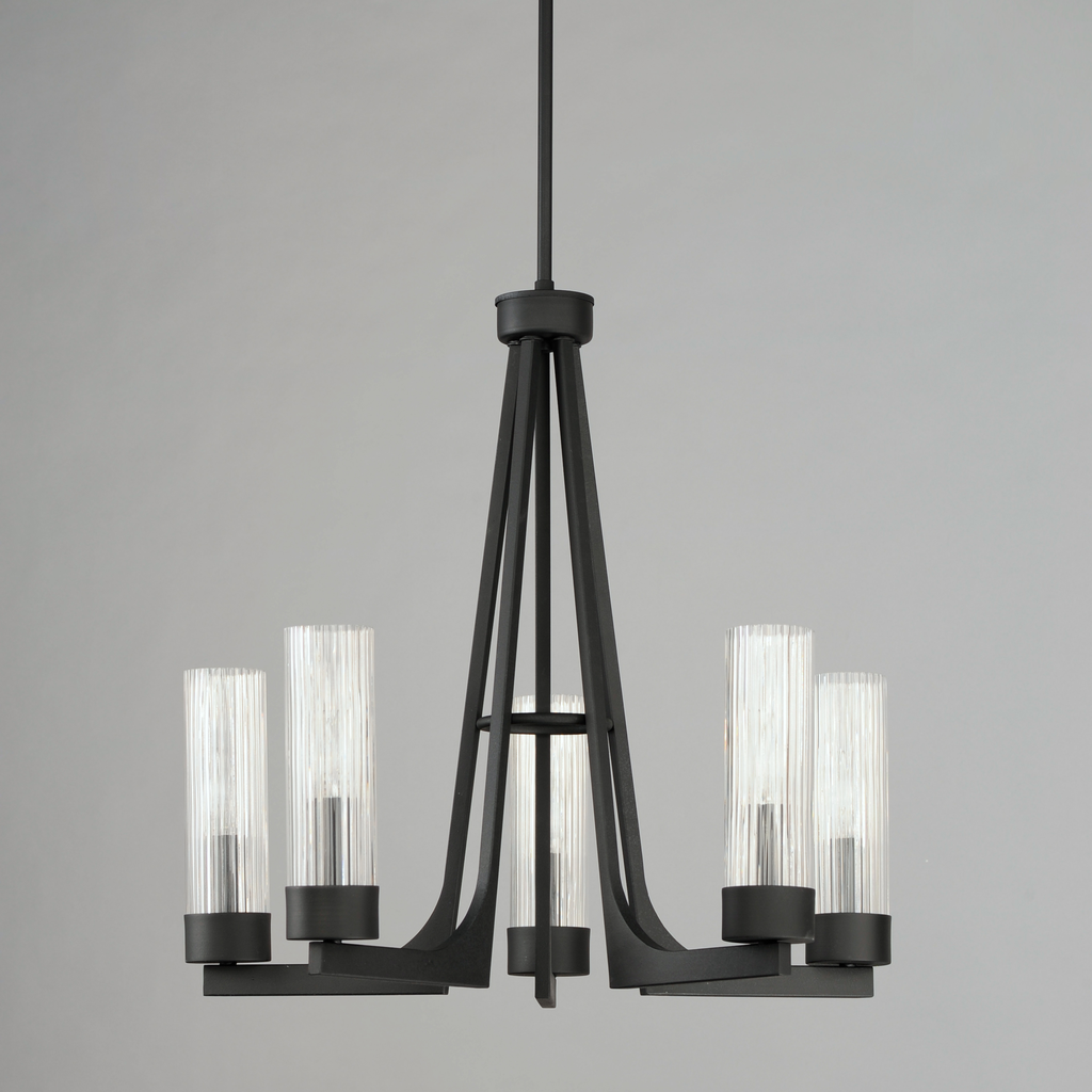 Delos 5-Light Chandelier, Anthracite