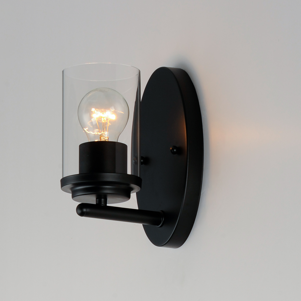 Corona 1-Light Wall Sconce, Black
