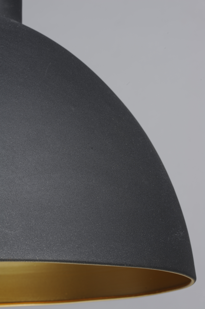 Cora 13.75" Pendant, Black / Gold