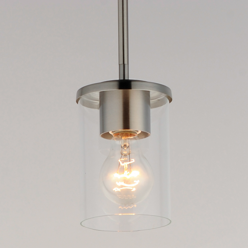 Corona 1-Light Mini Pendant, Satin Nickel