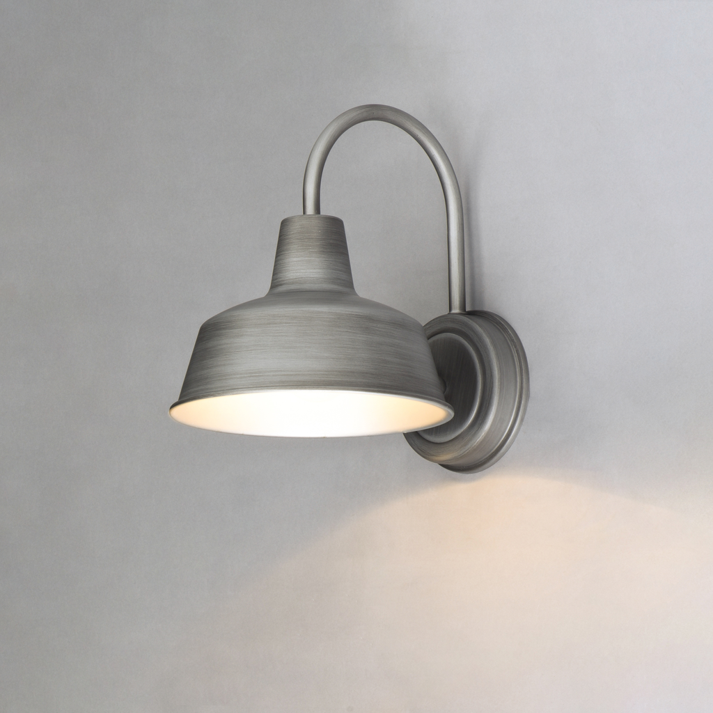 Pier M 1-Light Outdoor Wall Sconce, Weathered Zinc