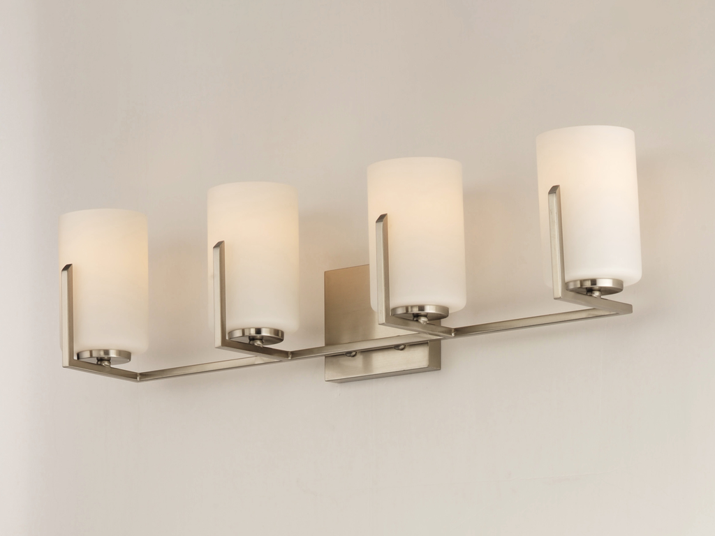 Dart 4-Light Bath Vanity, Satin Nickel