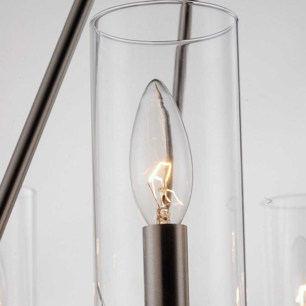 Sentinel 6-Light Chandelier, Satin Nickel