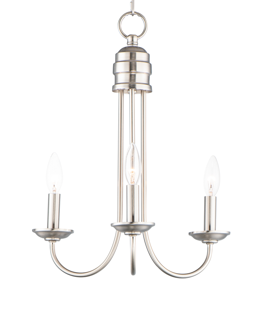 Product image for Logan 3 Light Chandelier - Satin Nickel