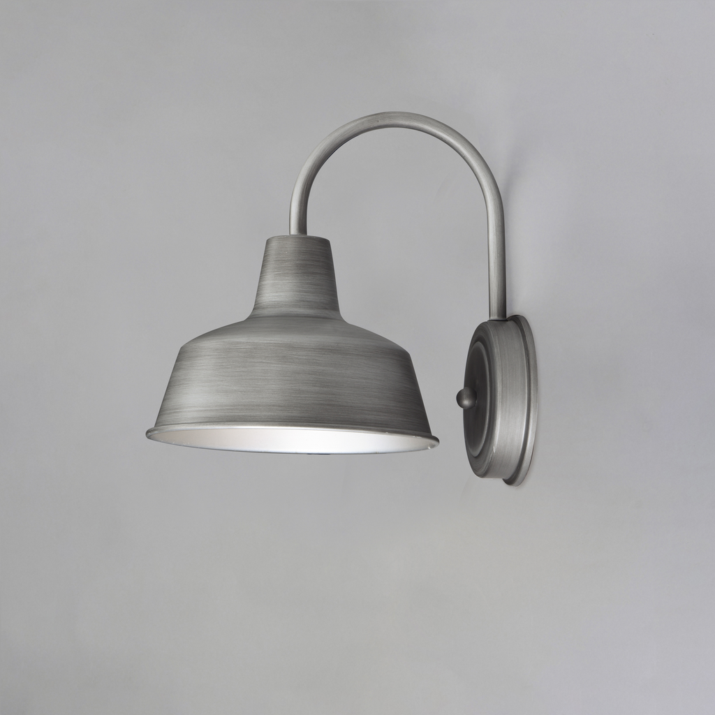 Pier M 1-Light Outdoor Wall Sconce, Weathered Zinc