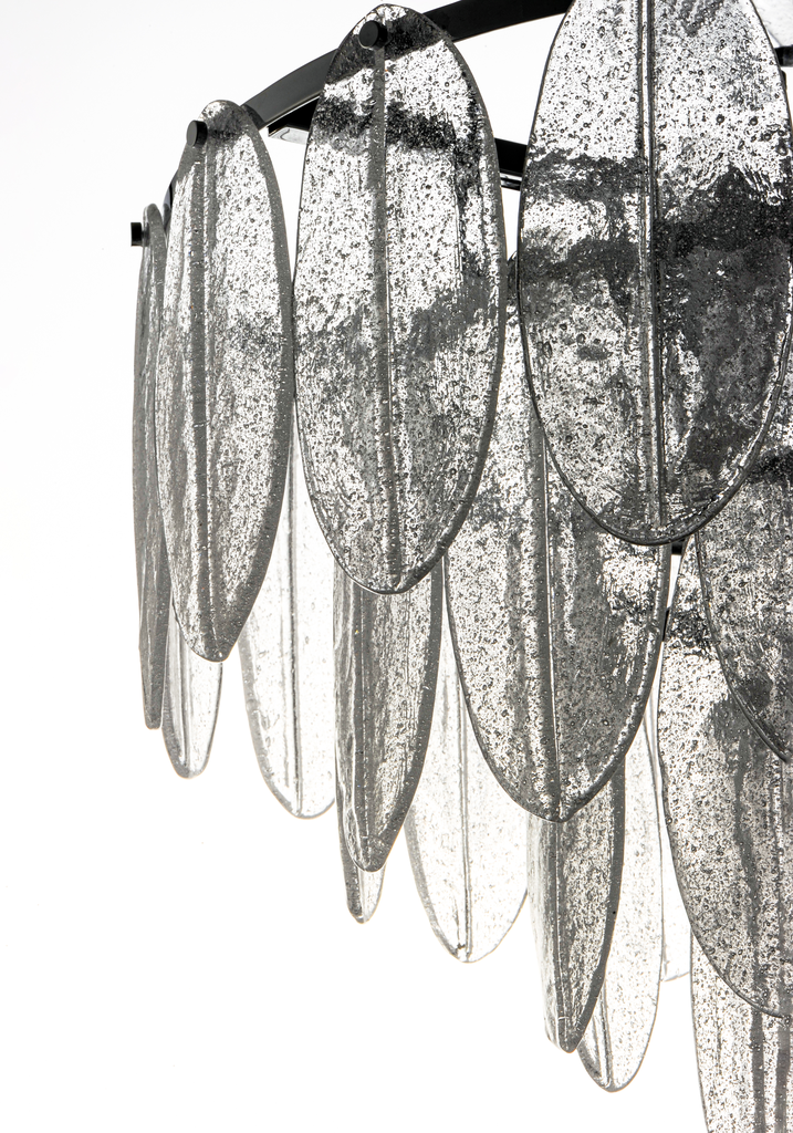 Glacier 9-Light Chandelier, White / Polished Chrome