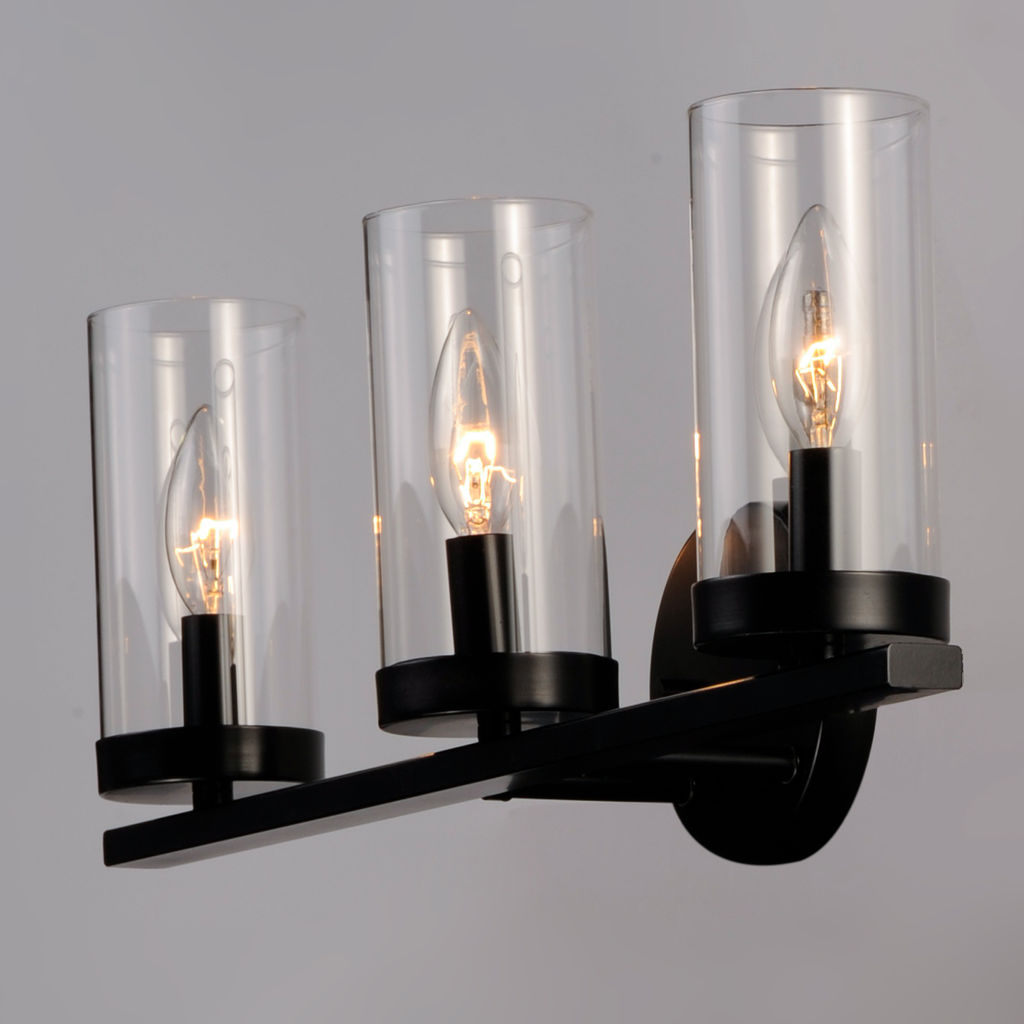 Sentinel 3-Light Bath Vanity, Black