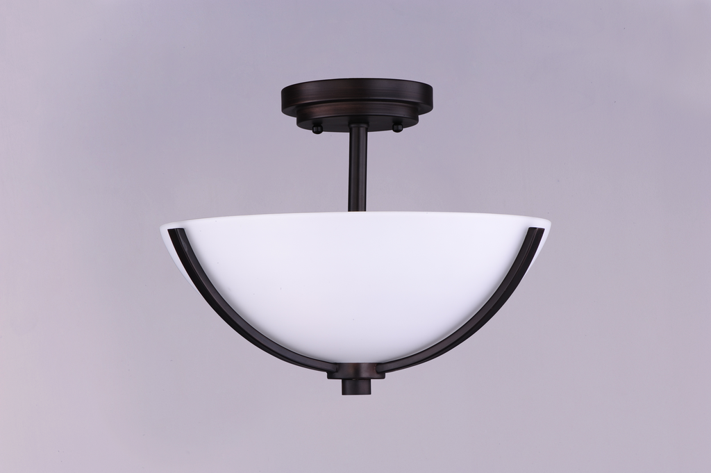 Deven 3-Light Semi-Flush Mount, Oil Rubbed Bronze