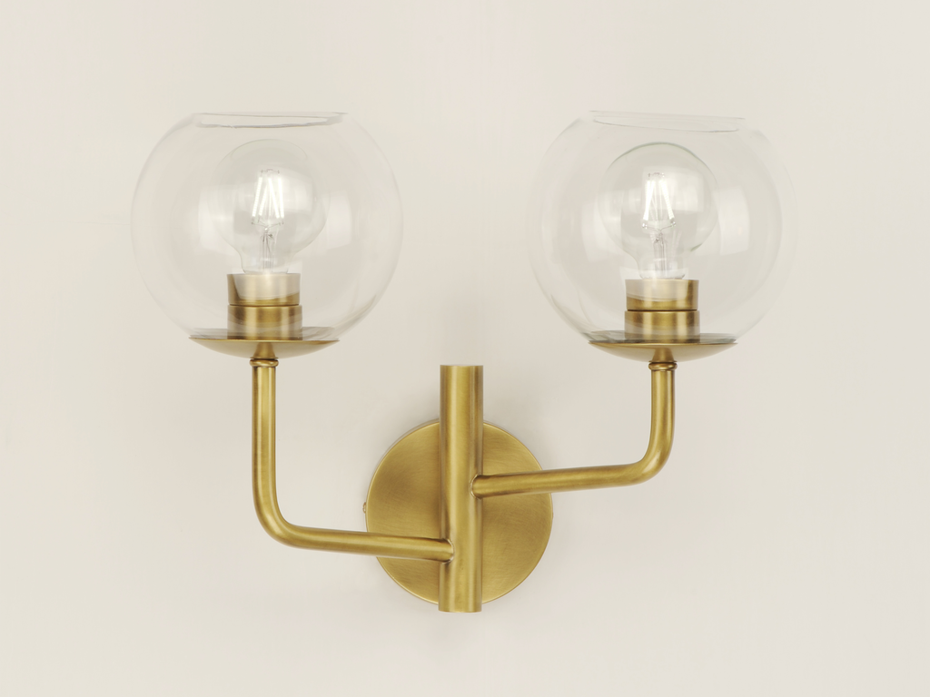Branch 2-Light Wall Sconce, Natural Aged Brass