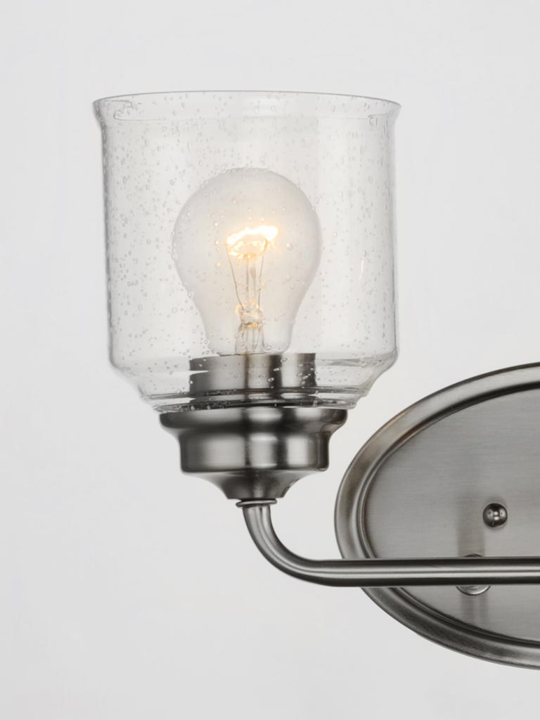 Acadia 2-Light Bath Vanity, Satin Nickel