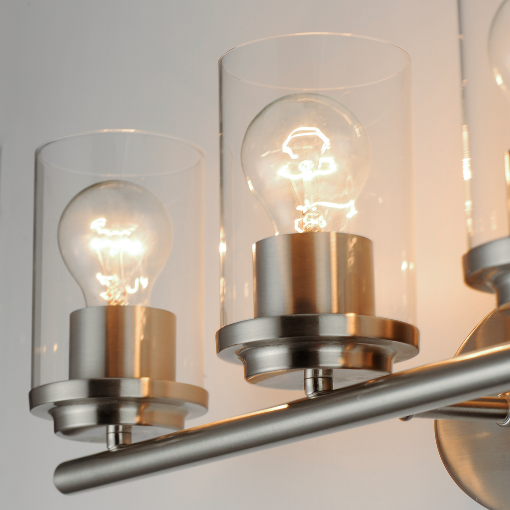 Corona 4-Light Bath Vanity, Satin Nickel