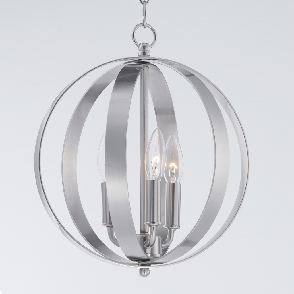 Provident 3-Light Chandelier, Satin Nickel