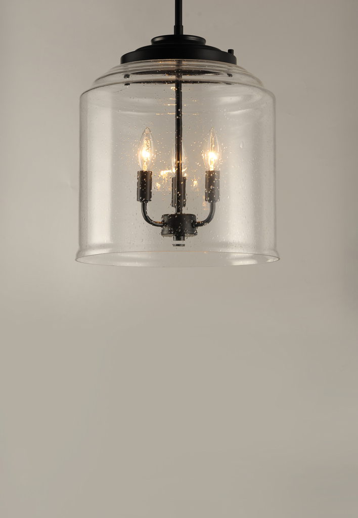 Acadia 3-Light Pendant, Black