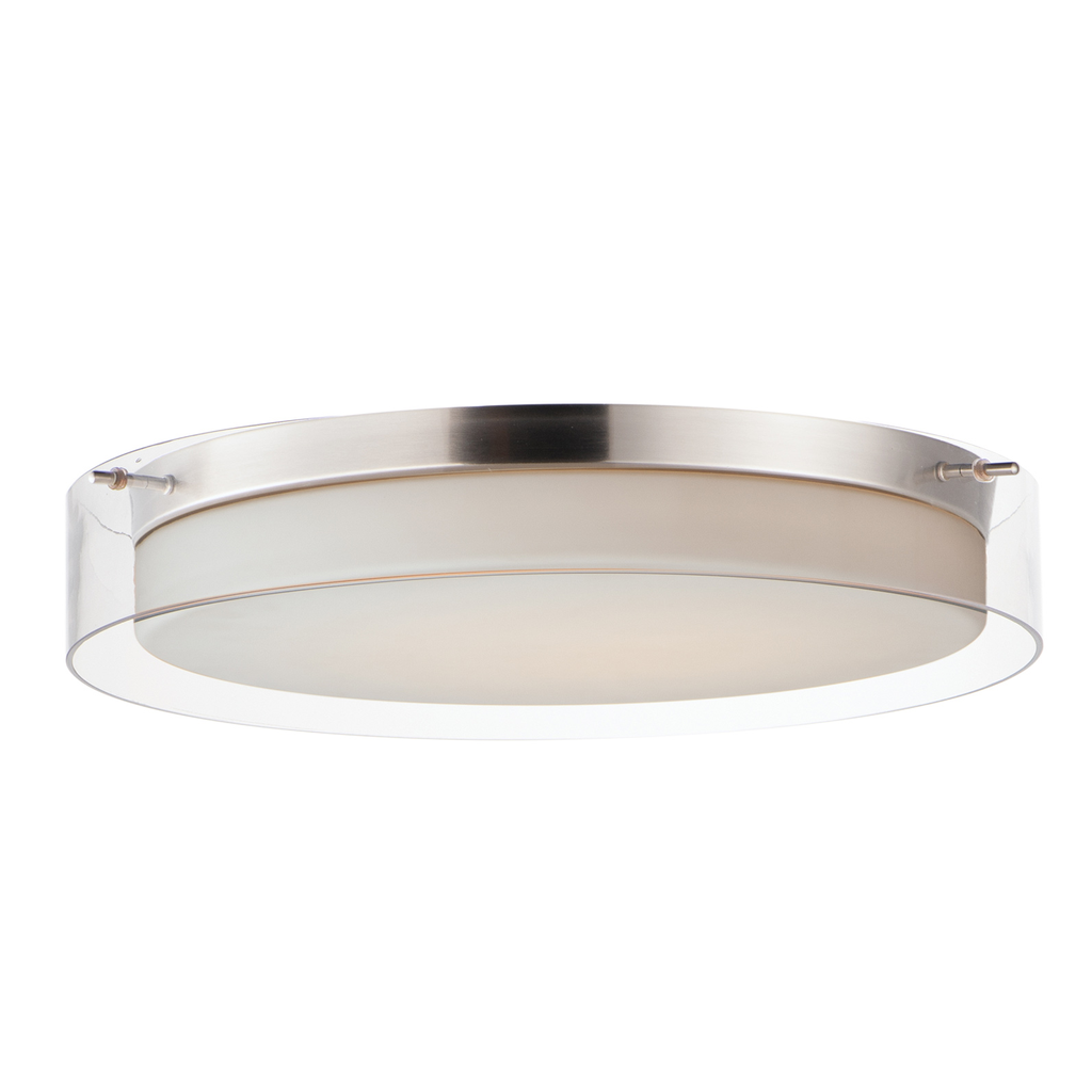 Product image for MAXIM 12286CLSWSN DUO 20'' ROUND FLUSH MOUNT
