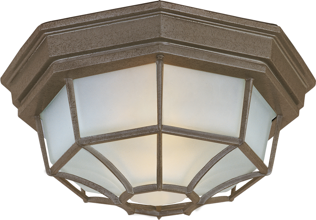 Product image for Crown Hill 2 Light Outdoor Ceiling Mount - Rust Patina