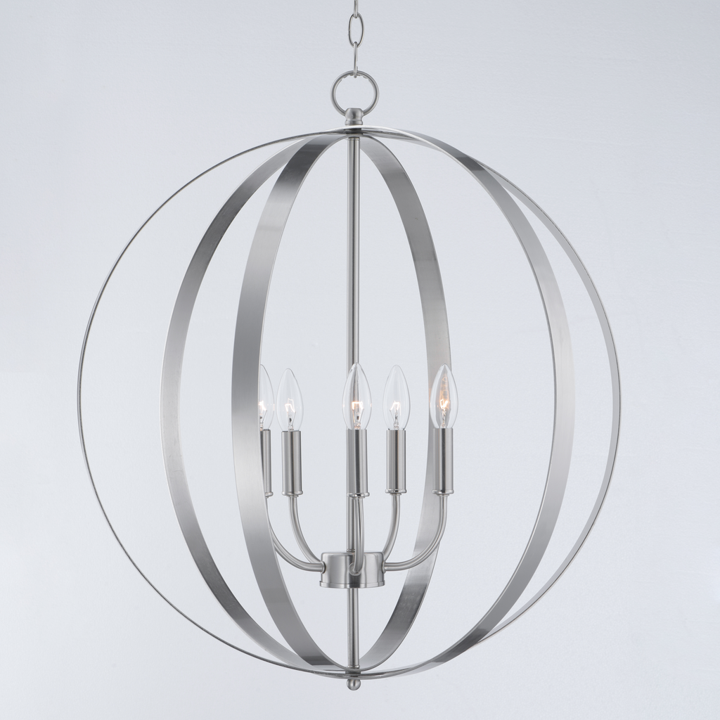 Provident 5-Light Chandelier, Satin Nickel