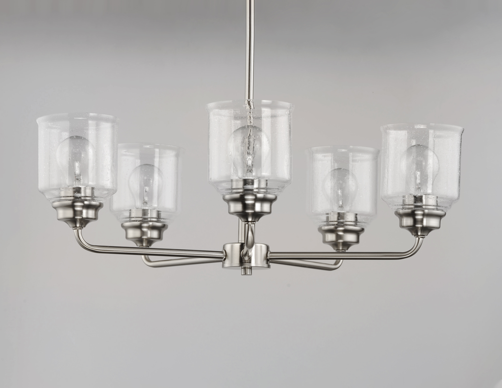 Acadia 5-Light Chandelier, Satin Nickel