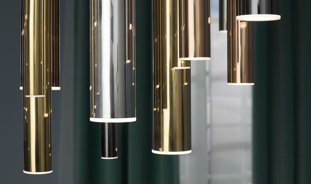 Flute 31-Light LED Pendant, Multi-Plated