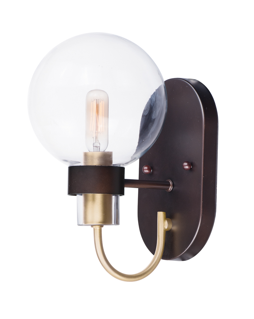 Product image for MAXIM 30511CLBZSBR BAUHAUS 1-LIGHT WALL SCONCE