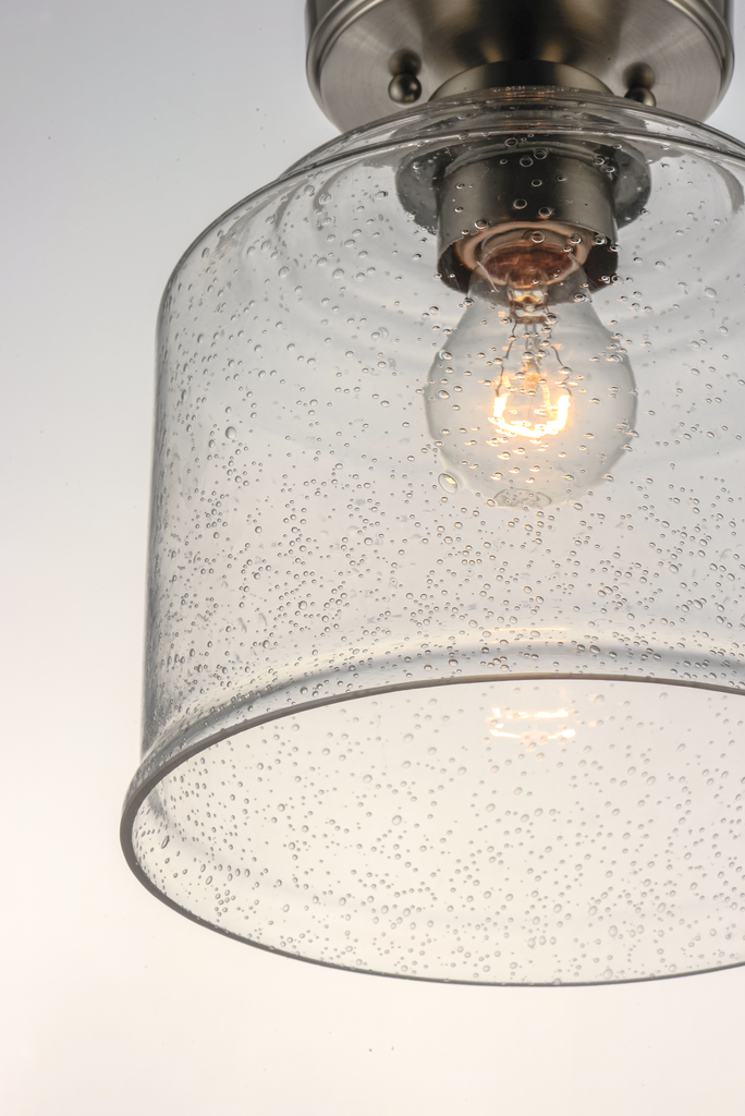 Acadia 1-Light Semi-Flush Mount, Satin Nickel