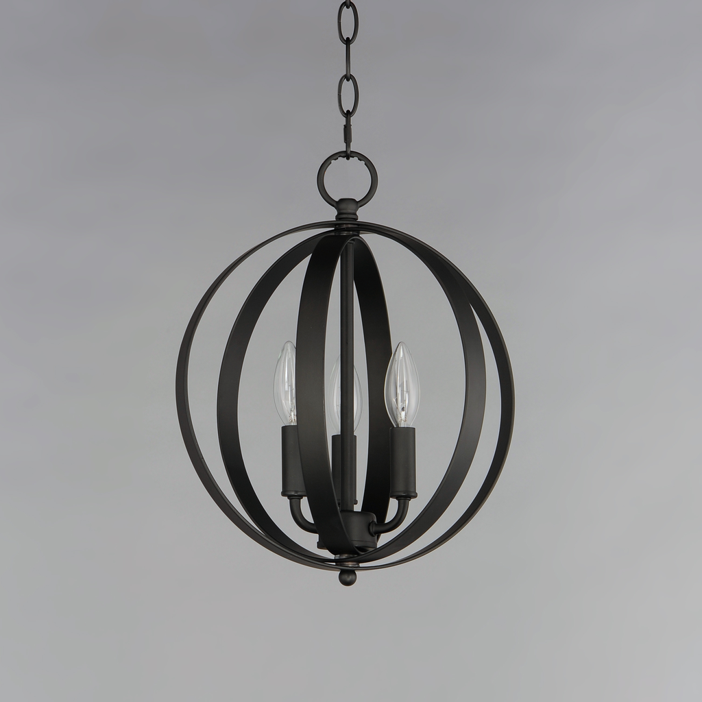 Provident 3-Light Chandelier, Black