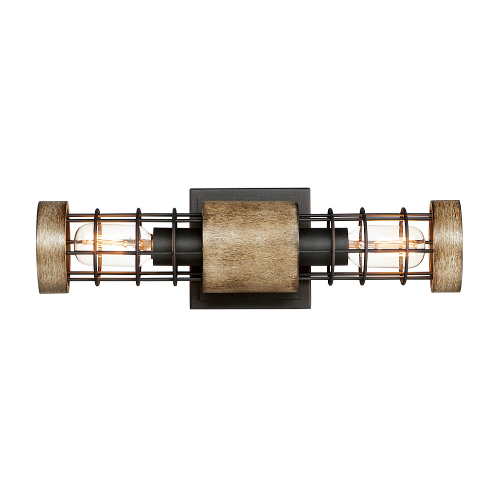 Product image for Homestead 2 Light Wall Sconce - Driftwood/Black