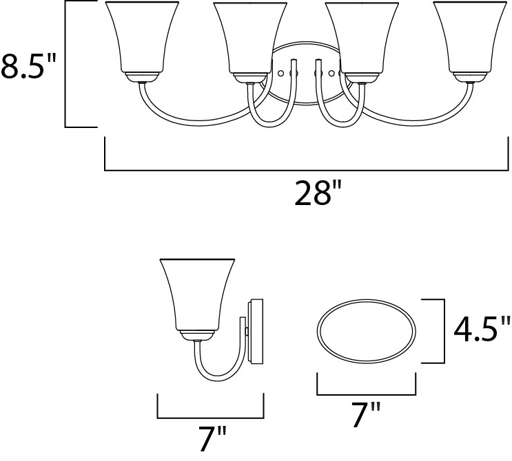 Logan 4-Light Bath Vanity, Oil Rubbed Bronze