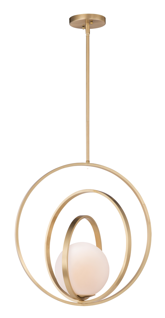 Product image for Coronet 1 Light Pendant - Satin Brass