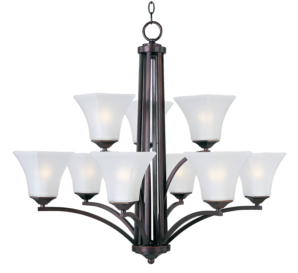 Product image for Aurora 9 Light Chandelier - Oil Rubbed Bronze