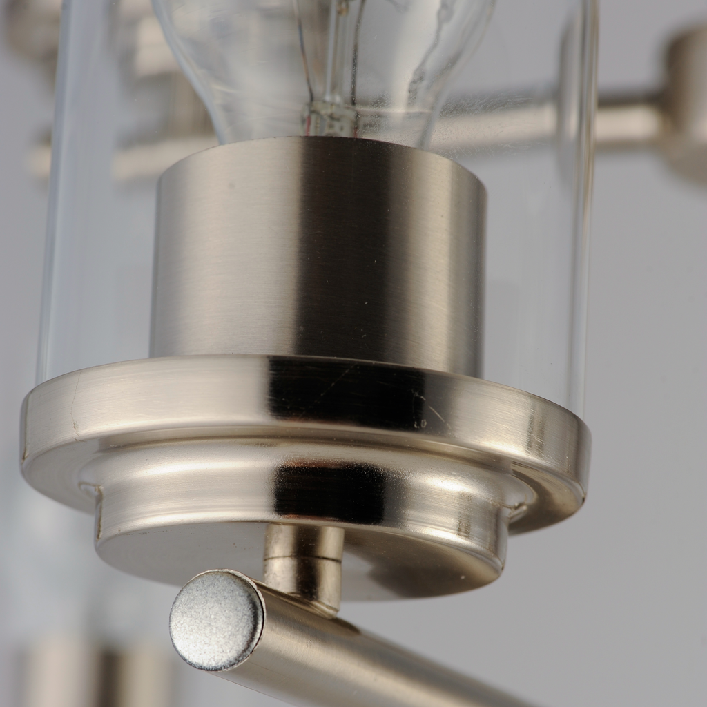 Corona 9-Light Chandelier, Satin Nickel