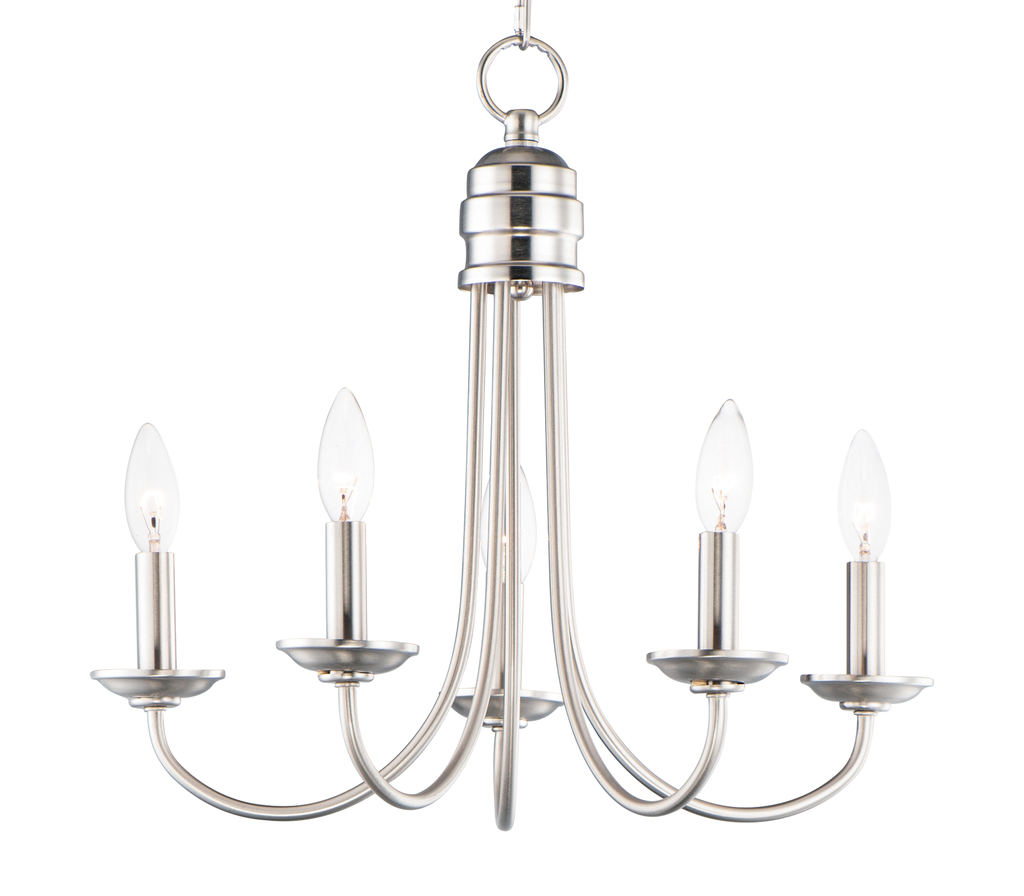 Product image for Logan 5 Light Chandelier - Satin Nickel